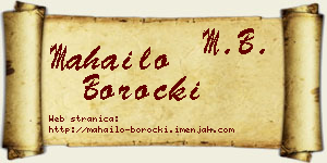 Mahailo Borocki vizit kartica